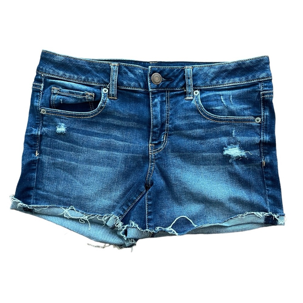 American Eagle Distressed Super Stretch Jean Shorts Size 12